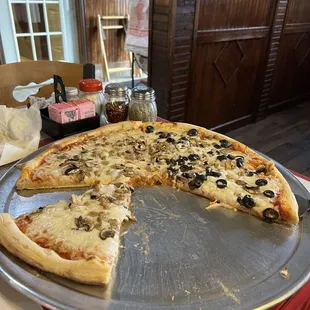 Take home portion of pizza