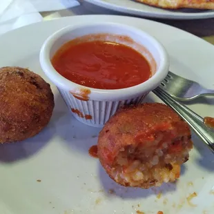 Arancini balls ... delectable fried perfection.