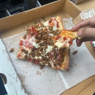 Meat Lovers Pizza slice