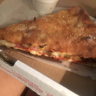 Stuffed Pizza (side view)