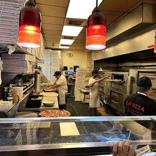 the kitchen of a restaurant