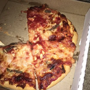 Shrimp garlic anchovies!!!!!   If u need help, this is your pizza!