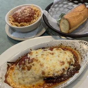Chicken Parmigiana. Great stuff at a great friendly price.