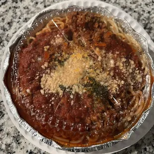 Spaghetti with meat sauce