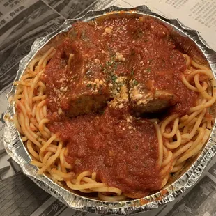 Spaghetti with sausage