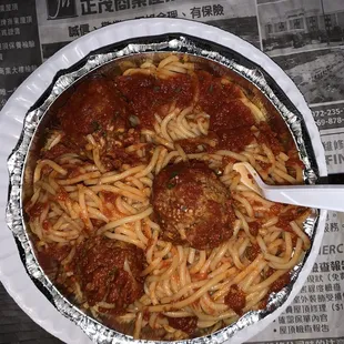 Spaghetti and Meatballs