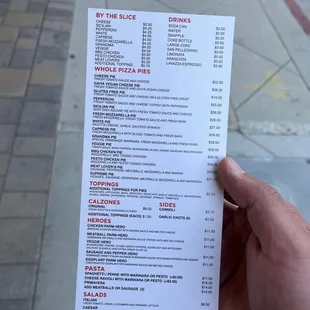 This is the menu they advertise and have in the store, but the up charge you without telling you at the register.