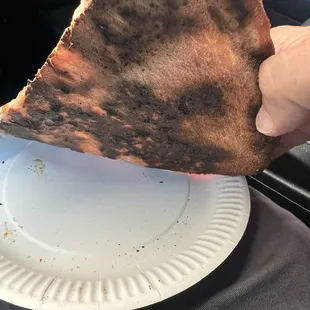 Burnt pizza