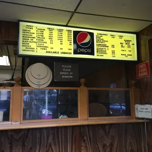 Old time pizza sign, cool!