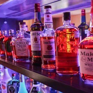 Bourbon and whiskey shelf