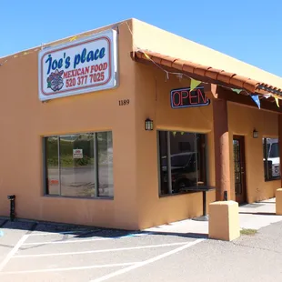 the front of the restaurant