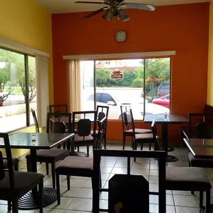 The restaurant's sitting area