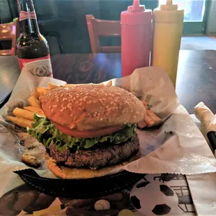 Classic Burger with fries