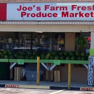 Come check out our assortment of watermelons.  Ask us to help you pick out a good one!