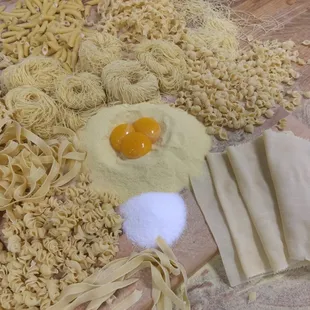 Joe&apos;s Fresh Bronze-Cut Pasta is made daily with 100% Durum Semolina,
 Durum Flour, Whole Eggs, Kosher Salt &amp; Filtered Water.