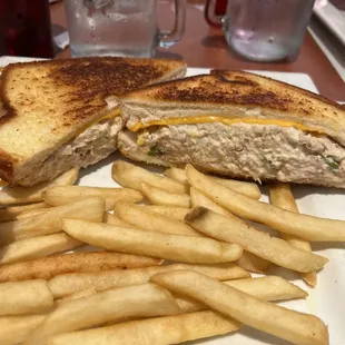 Tuna Melt with Fries