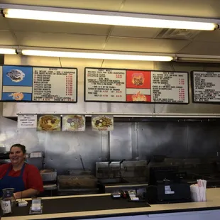 Their menu ranges from seafood, to american grill options such as burgers and bar b que.