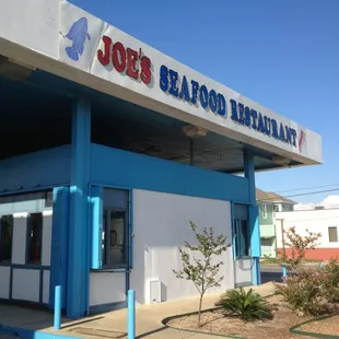 the front of the restaurant