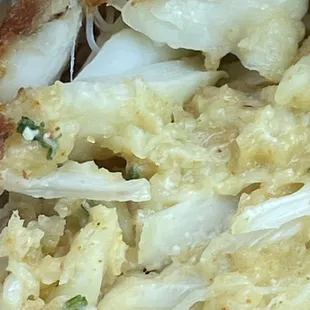 Closeup of the jumbo crabcake
