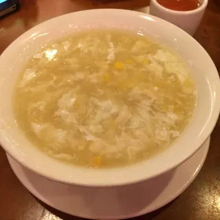 Minced Chicken with Corn Soup