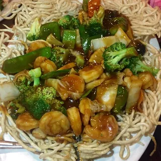 Shrimp Pan Fried Crispy Noodle