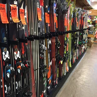 Skis, lots of skis.