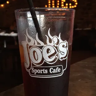 a glass of iced coffee