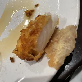 Breading failing and puddle of moisture