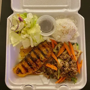 Salmon Teriyaki &amp; Bulgogi Dinner Special