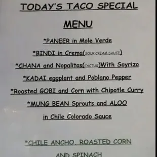 Indian fusion specials!