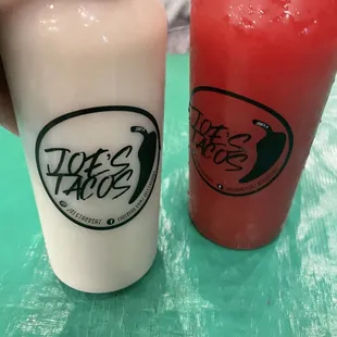 Horchata &amp; watermelon aqua fresca