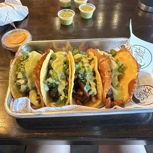 I got Pastor and Carne Asada, I tried a toasted and an original of each.