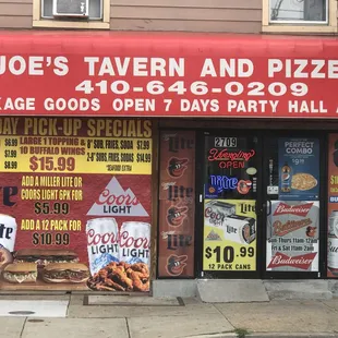 the front of the restaurant