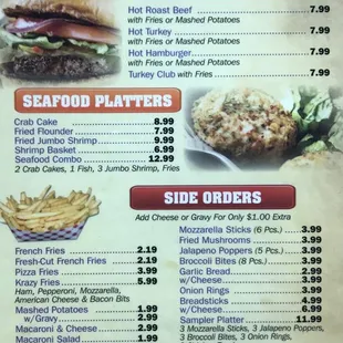 Side orders, SeafoodPlatter, Platter