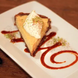 a slice of cheesecake