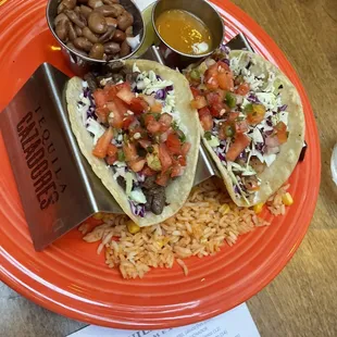 Shrimp tacos and carne asada 3.5/5