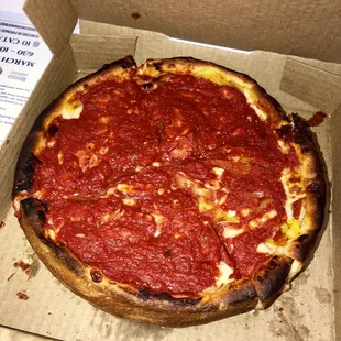 Deep dish pizza, aka a special at Joe's. Best pizza restaurant ever!