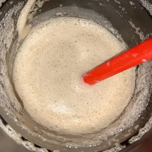 Coffee n toffee milkshake (bit melted)