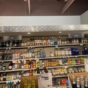 Gin and vodka section