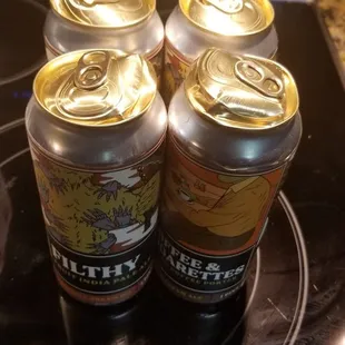 Damaged beer. Some were open.