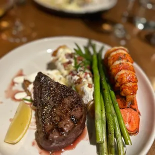 Filet Mignon and Lobster tail