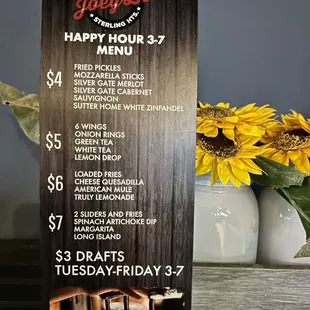 Why limit Happy Hour To an Hour? Our Happy Hour is from 3-7 Tuesday-Friday
