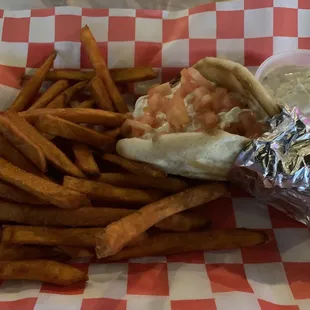 The best gyro in the area is right here, at Joey B&apos;s. The sweet potato fries are pretty great, too.