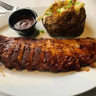 Baby Back Ribs &amp; loaded potato