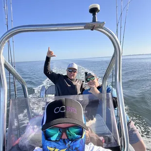 Captain Joey, me, and my friend.