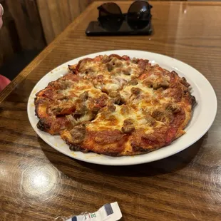 Pepperoni &amp; sausage personal pizza