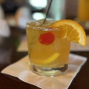 Rhubarb old fashioned is so delicious!