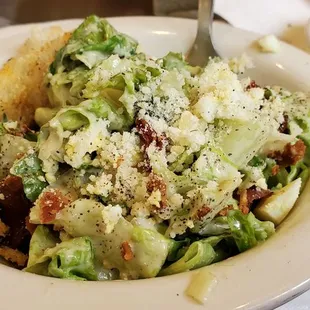 Ceasar side salad with bacon? Yes please!