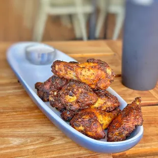 HIBACHI WINGS* mary's chicken, spice rubbed, parmesan dip
