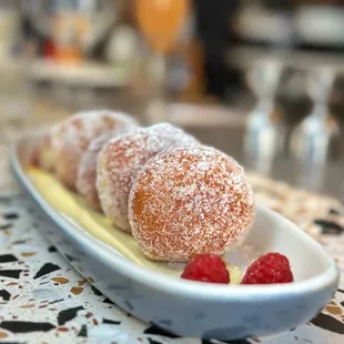 WARM ITALIAN DONUTS* | 15 vanilla mascarpone cream, lemon curd